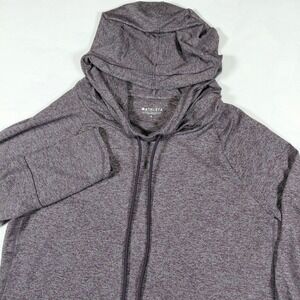 Athleta Uptempo Womens Small Purple Heathered Hooded Pullover Sweatshirt